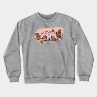 Cow Skull Desert Valentine Crewneck Sweatshirt